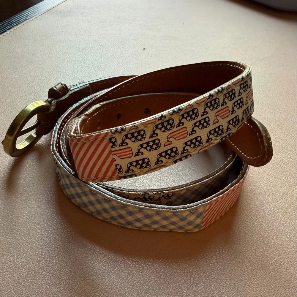 Vineyard Vines Whale Belt XL Preppy Coastal - Picture 2 of 13